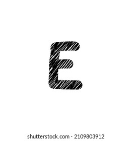 Sketched letter E logo Vector 002