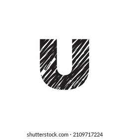 Geschenkter Brief U logo Vector 001