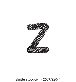 Sketched letter Z logo Vector 002