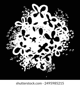 Sketched lilac flowers. Hand-drawn vector illustration for your unique design.