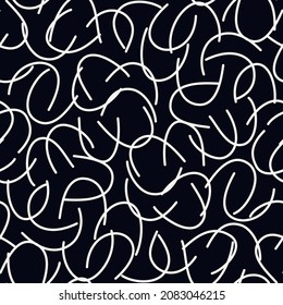 Patrón lineal sin soldadura esbozado. Papel de pared orgánico, natural y abstracto. Fondo de diseño minimalista. Impresión de líneas de curva irregulares a mano libre. Moderno y sencillo adorno mínimo.