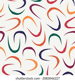 Sketched linear seamless pattern. Organic, natural abstract wallpaper. Minimalist design background. Freehand irregular curve lines motif print. Modern simple minimal ornament.