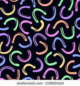 Sketched linear seamless pattern. Organic, natural abstract wallpaper. Minimalist design background. Freehand irregular curve lines motif print. Modern simple minimal ornament.