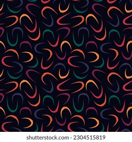 Sketched linear seamless pattern. Organic, natural abstract wallpaper. Minimalist design background. Freehand irregular curve lines motif print. Modern simple minimal ornament.
