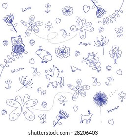 sketched magical pattern