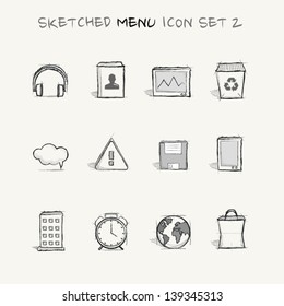 Sketched menu icon set 2