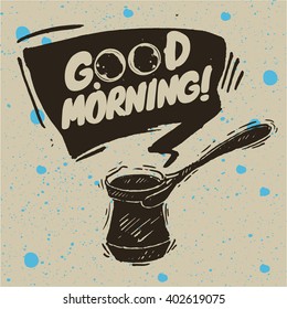 Sketched styled Pot - Good Morning