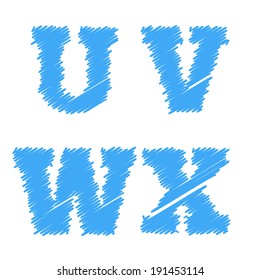 Sketched vector alphabet 