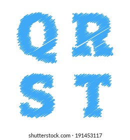 Sketched vector alphabet 