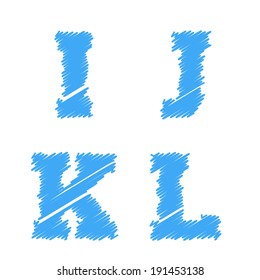 Sketched vector alphabet 