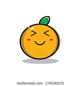 I sketched the vector design from fresh fruit orange