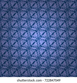 Sketched vector flower print in neutral, blue and violet colors - seamless background.