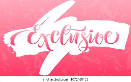 Sketched vector typography text as label online website. Promotion banner for blogger, girl clothes, souvenir, shoes, accessories internet shop. Feminine illustration, email card, marketing design