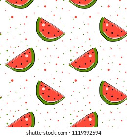 Sketched watermelon pattern