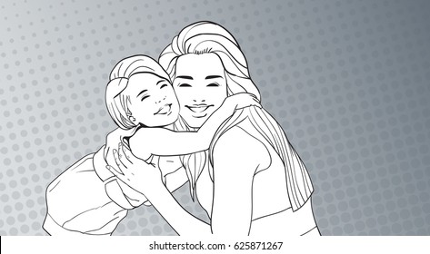 Featured image of post Easy Pencil Drawing Of Mother And Daughter