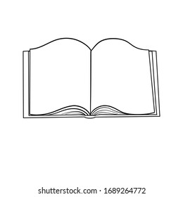 bocetos de libros. Ilustración vectorial.