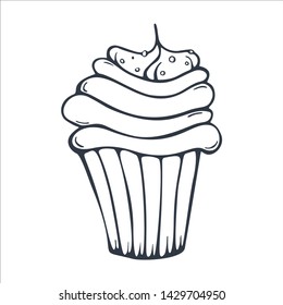 Sketches Cupcake or Cake for Bakery and pastry
