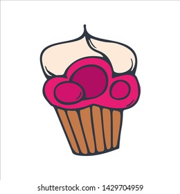 Sketches Cupcake or Cake for Bakery and pastry