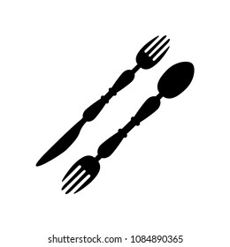 sketches forks and spoons