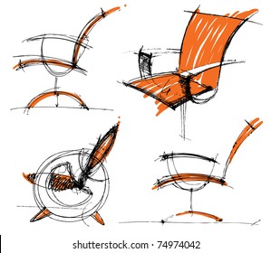 Sketches of furniture