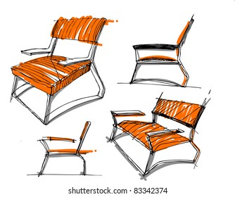 Sketches of furniture