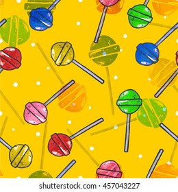 Dibuja un patrón sin fisuras. Dibujo vectorial de dulces