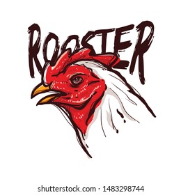 sketches of roosters, can be used for logos, mascot or printed