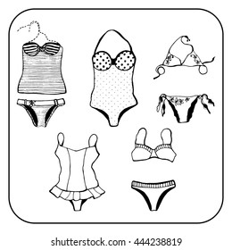 Sketches swimsuits.