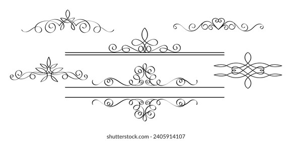 Sketches vintage borders decoration  in black colour