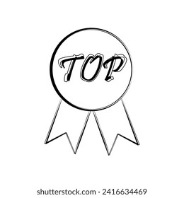 Esbozo del trofeo del mejor campeón de la medalla de la estrella de arte en honor al deporte ganador y los máximos logros en los negocios