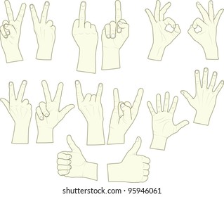 sketching of hand gestures