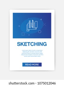 SKETCHING ICON INFOGRAPHIC