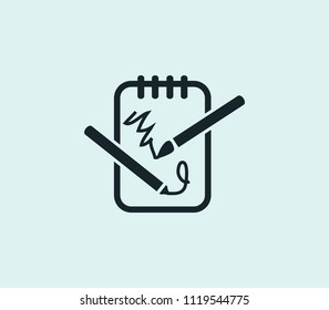 Sketching icon line isolated on clean background. Sketching icon concept drawing icon line in modern style. Vector illustration for your web mobile logo app UI design.