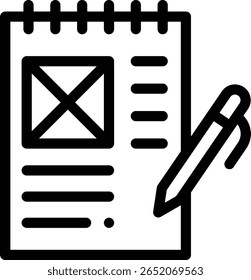 sketching icon. Thin Linear Style Design Isolated On White Background