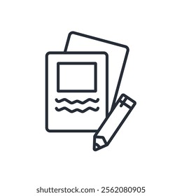 sketching icon. vector.Editable stroke.linear style sign for use web design,logo.Symbol illustration.