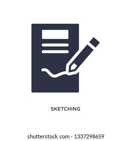 sketching isolated icon. Simple element illustration from creative pocess concept. sketching editable logo symbol design on white background. Can be use for web and mobile.