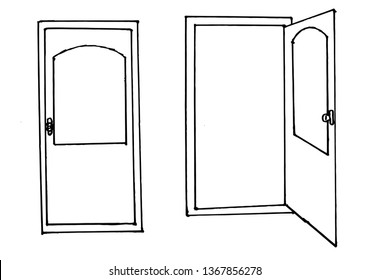 Open Door Drawing Images Stock Photos Vectors Shutterstock