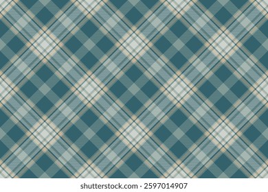 Sketching tartan seamless plaid, sale vector pattern fabric. Machinery texture textile background check in pastel and cyan colors palette.