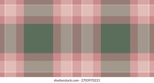 Desenho de tecido de tartan, fundo de textura de lã sem costura. Padrão de esteira xadrez vetor verificar na paleta de cores pastel e vermelho.