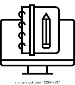 Sketching Vector Icon