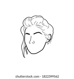 sketching of woman - line art