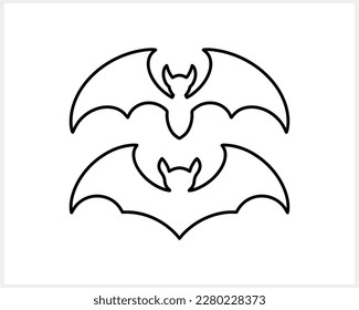 Sketchl bat isolated. Hand drawn art. Halloween symbol. Animal vector stock illustration. EPS 10