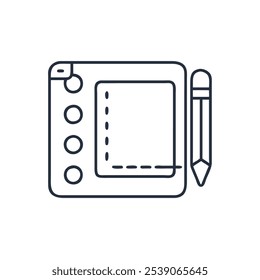 sketchpad icon vector illustration style