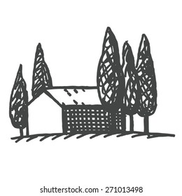sketchTuscany  landscape