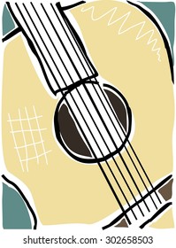 Sketchy acoustic guitar