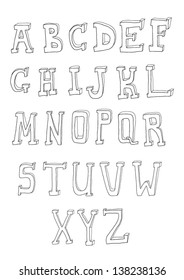 Sketchy alphabet