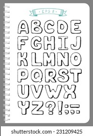 Sketchy Alphabet and Punctuation in Vector
