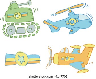 Ilustración esquemática del conjunto de vectores del ejército