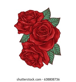 Sketchy beautiful roses. creative design, Vector illustration