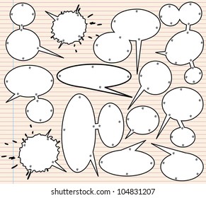 sketchy bubble speech with on paper